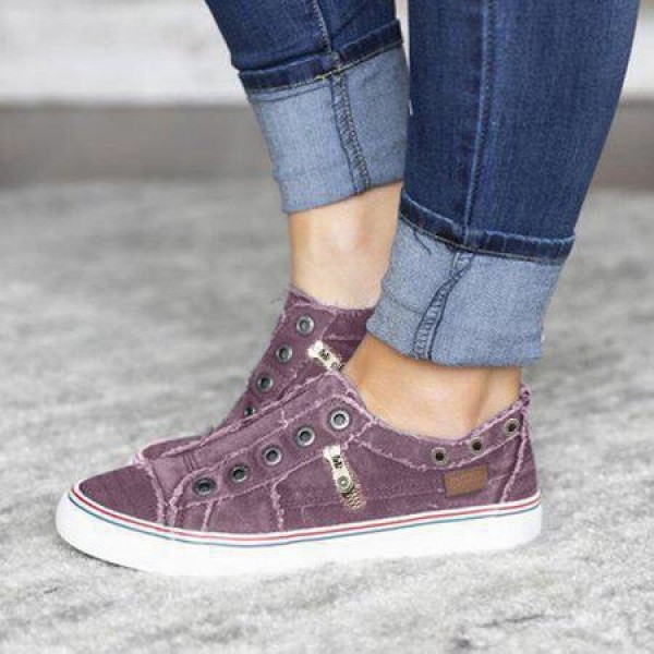 Size:4.5-11 Women Eyelet Canvas Upper Casual Sneakers Shoes