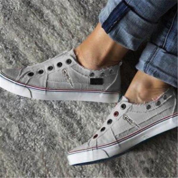 Size:4.5-11 Women Eyelet Canvas Upper Casual Sneakers Shoes