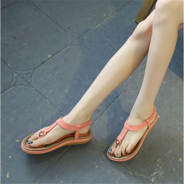 Size:4.5-10 Women Fashion Color Blocking Patchwork Sandals