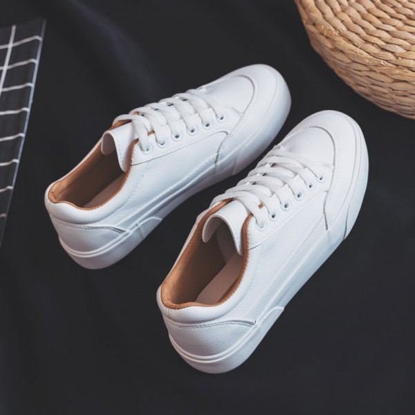 Size:4.5-9 Women Fashion Leisure White Flats Sneakers Shoes