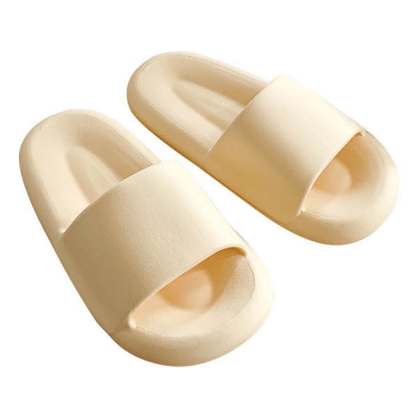 Summer Women And Men Home Bathroom Thickening Wear-Resistant Solid Color EVA Slippers