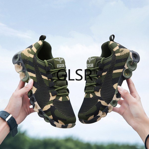 Couple Casual Camouflage Pattern Lace Up Design Breathable Sneakers