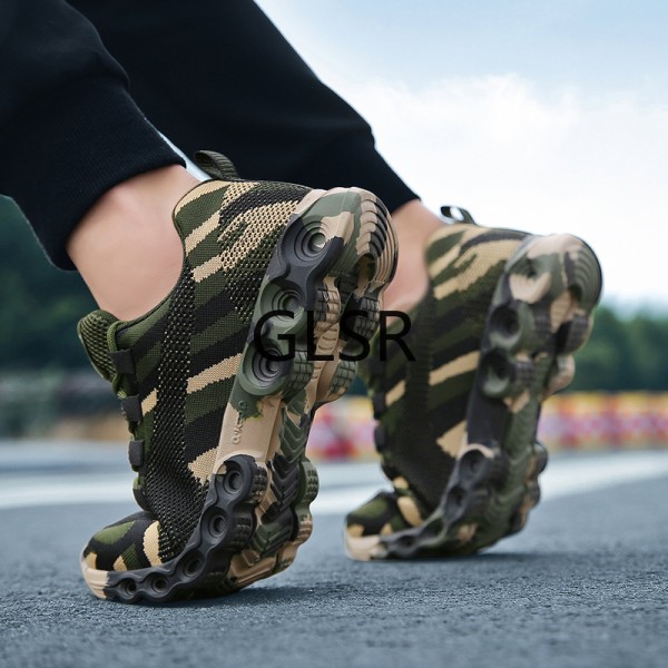 Couple Casual Camouflage Pattern Lace Up Design Breathable Sneakers