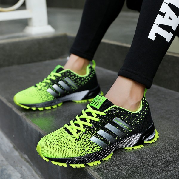 Couple Fashion Sports Lace-Up Design Mesh Breathab...