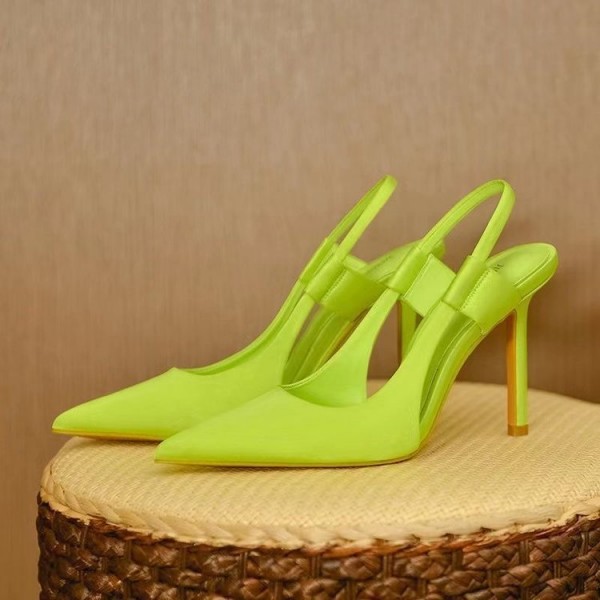 Women'S Fashion Pointed Toe Solid Color Stiletto Sandals