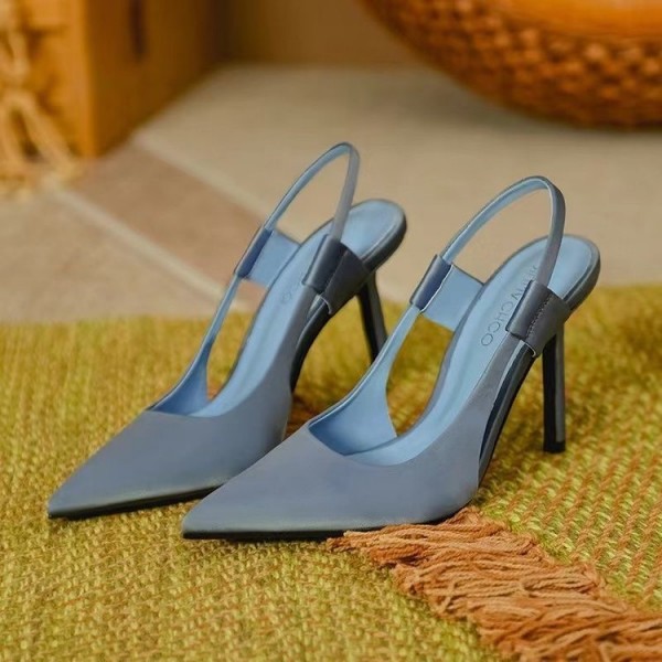 Women'S Fashion Pointed Toe Solid Color Stiletto Sandals