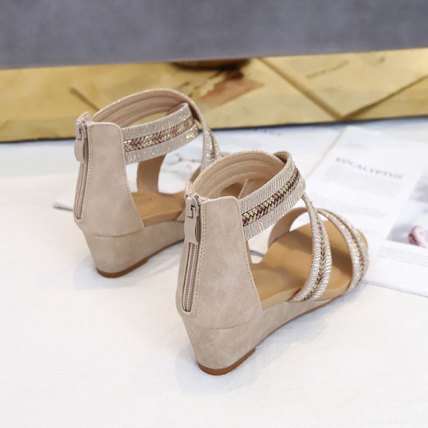 Women Fashion Minimalist Casual Elegant Solid Color Steep Heel Sandals