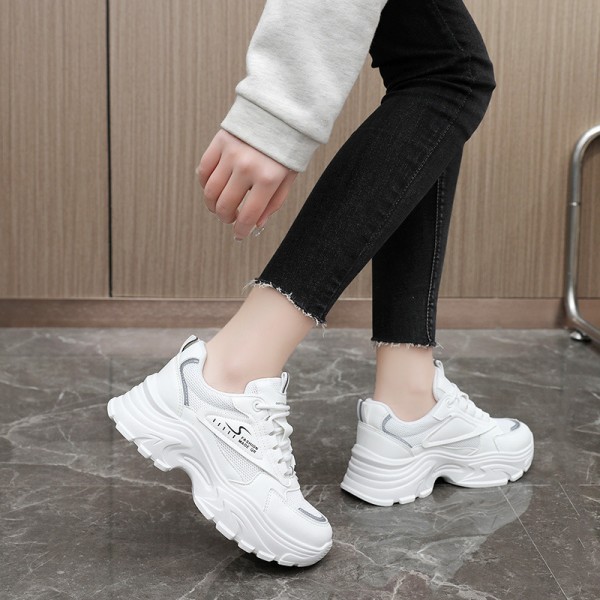 Women Fashion Casual Breathable Mesh Thick-Soled S...