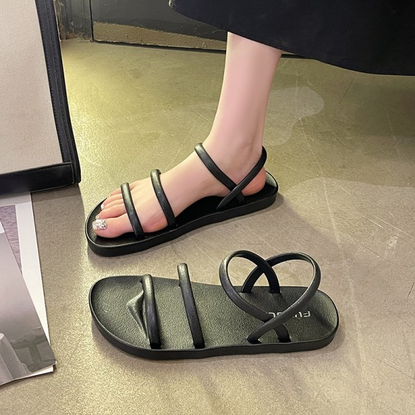 Women Casual Plus Size Round Toe Flat Sandals