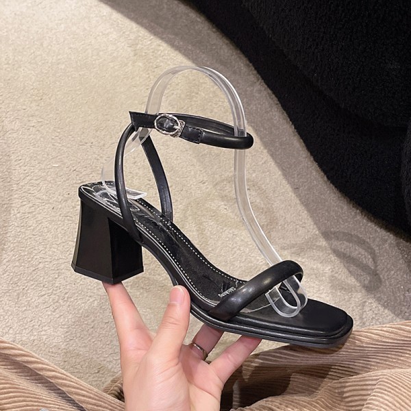 Women Casual Square Toe High Heeled Sandals