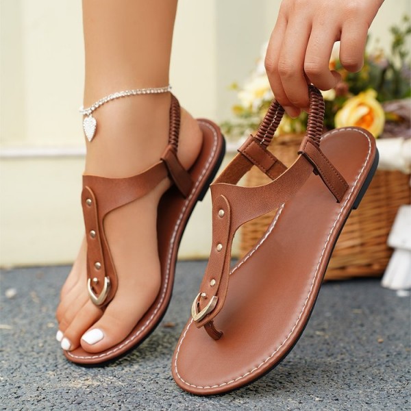 Summer Women Fashion Casual Plus Size Round Toe Fl...