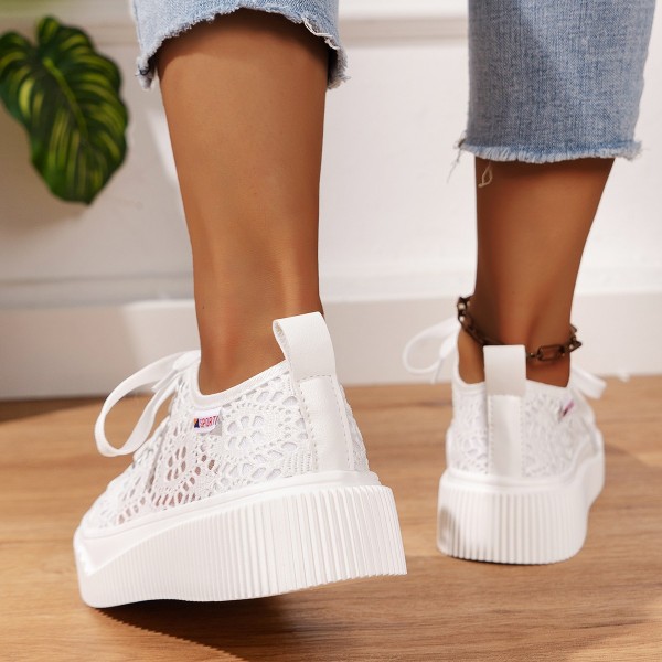 Summer Women Casual Plus Size Mesh Breathable Thick-Soled Sneaker