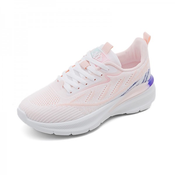 Summer Women Casual Fly-Woven Breathable Lace-Up Sneaker