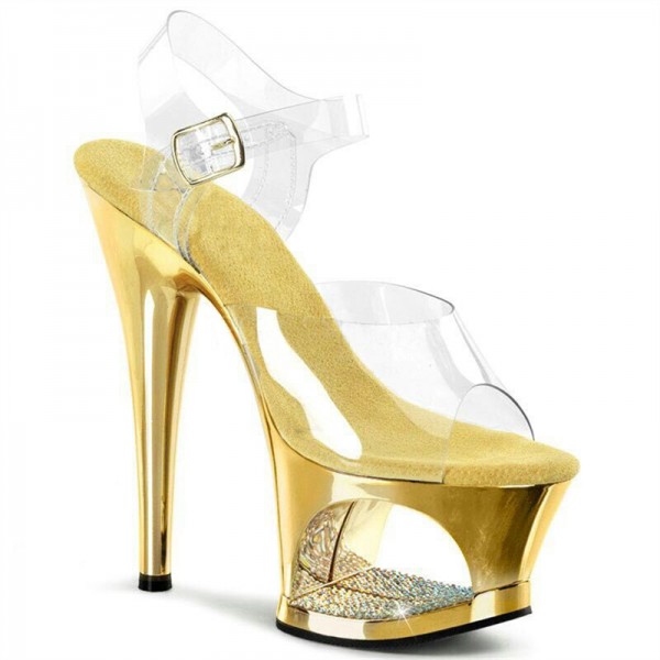 Nightclub Pole Dance Women Sexy Hollow Platform High Heel Sandals